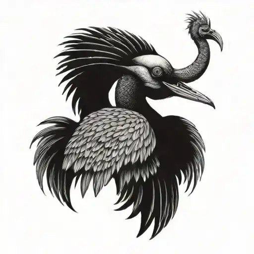 crane casque spartiate tattoo design idea