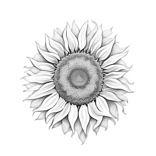 sunflower with MB as initials tattoo design idea