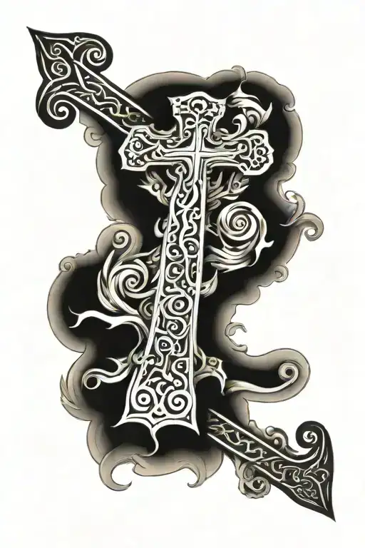 cross sleeve biblical verses showcasing tattoo design idea