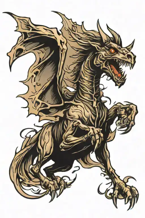 thestral harry potter flying  tattoo design idea