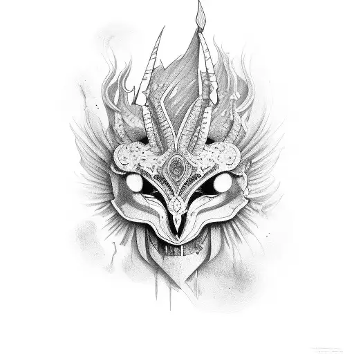 fenix e lótus  tattoo design idea