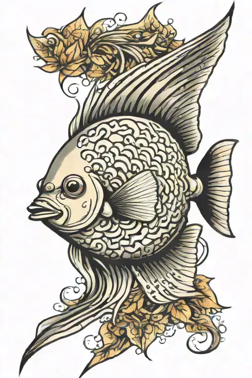 angelfish tattoo design idea