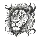 lion head with date tattoo tattoo design idea