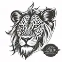 lion head with date tattoo tattoo design idea