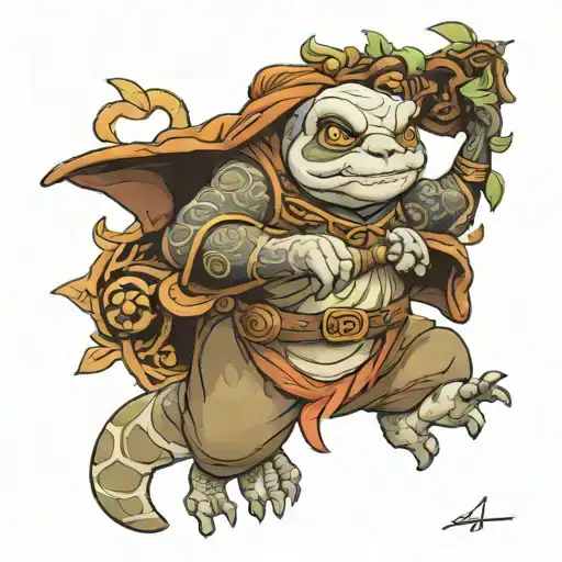 master oogway ascending tattoo design idea