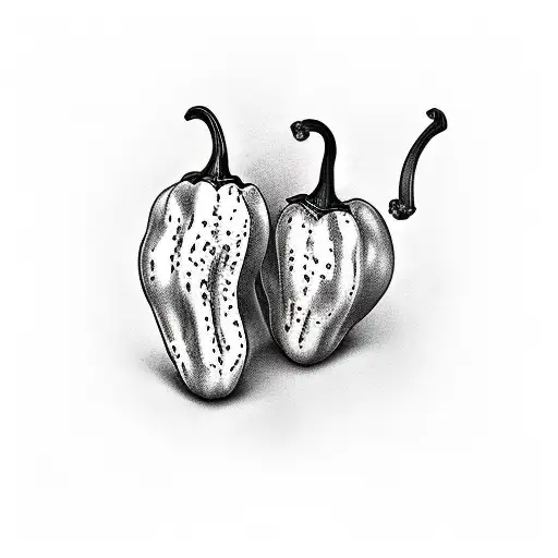 spicy pepper tattoo design idea