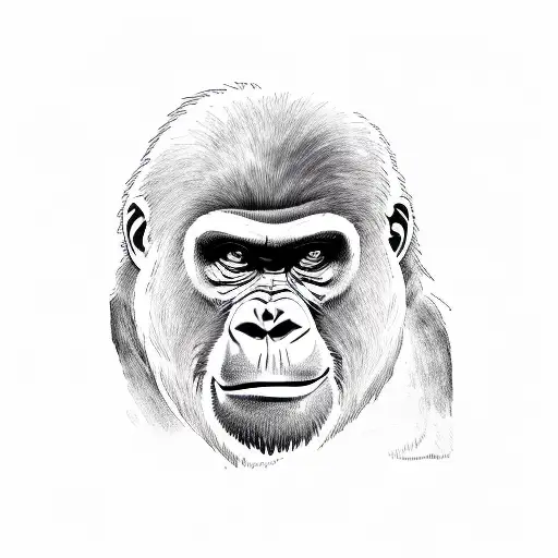 Angry Gorilla  tattoo design idea