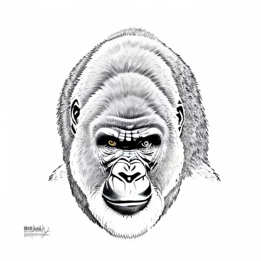 Gorilla angry tattoo design idea