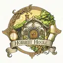 hobbit hole sign post fictional places  tattoo design idea