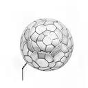 soccer ball, palm trees tattoo design idea