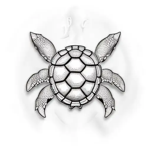 turtle dodo summer tattoo design idea