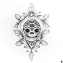 turtle dodo catrina summer tattoo design idea