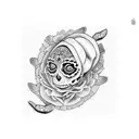 turtle dodo catrina summer tattoo design idea