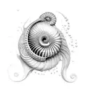 nautilus tattoo design idea