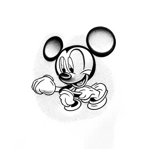 mickey mouse tattoo design idea