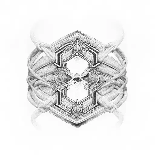 Men's bracelet tattoo design idea