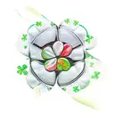 four-leaf clover tattoo design idea