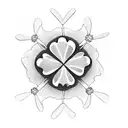 four-leaf clover tattoo design idea