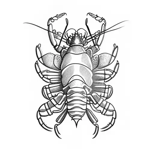 lobster  tattoo design idea