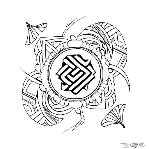 number "8" tattoo design idea