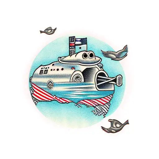 submarine   tattoo design idea