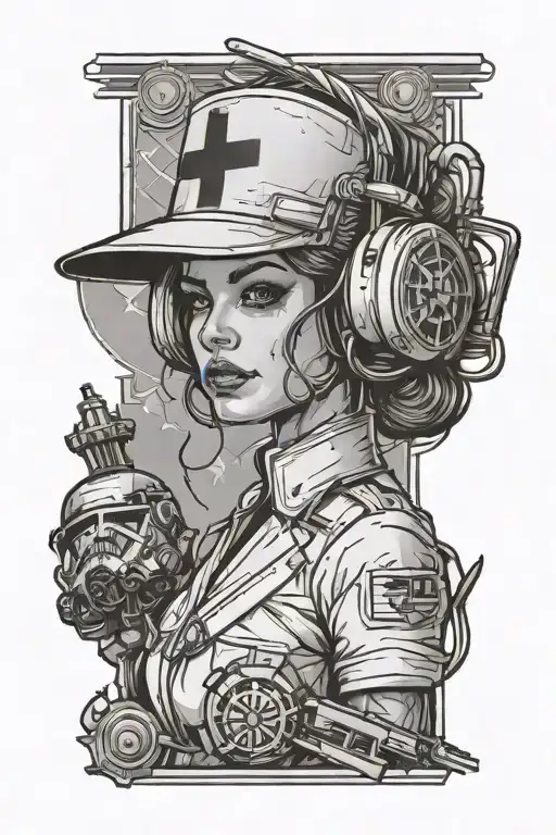 Star Wars themed nurse symbolizing tattoo design idea