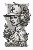 Star Wars themed nurse symbolizing tattoo design idea