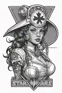 Star Wars themed nurse symbolizing tattoo design idea