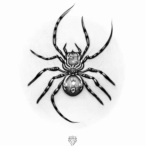 spider with snake tattoo design idea