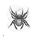 spider with snake tattoo design idea