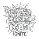 The word ignite drawn   tattoo design idea