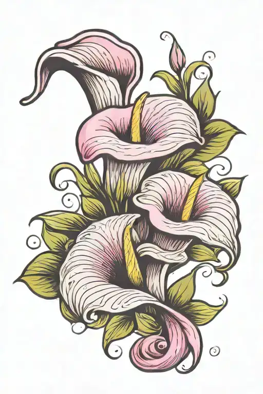 breast cancer ribbon calla lily mom tattoo tattoo design idea