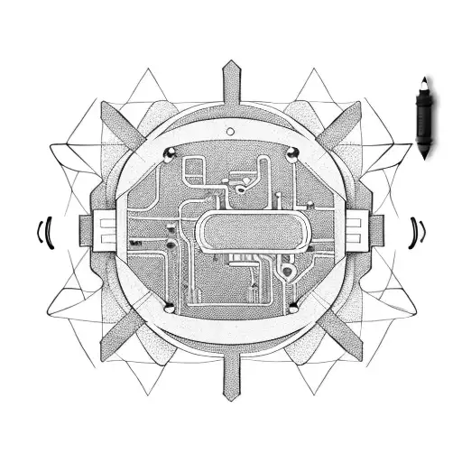 Cyberwear electric circuit Board tattoo design idea
