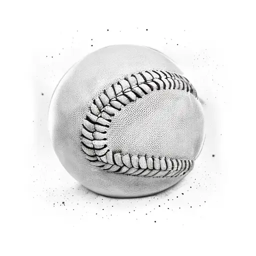 baseball with a vapor trail. Hidden in the laces are the letters CO tattoo design idea