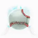 baseball with a vapor trail. Hidden in the laces are the letters CO tattoo design idea