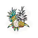 Pineapple tattoo design idea