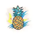 Pineapple tattoo design idea
