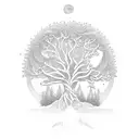 giving tree tattoo design idea