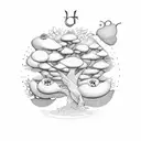 giving tree tattoo design idea