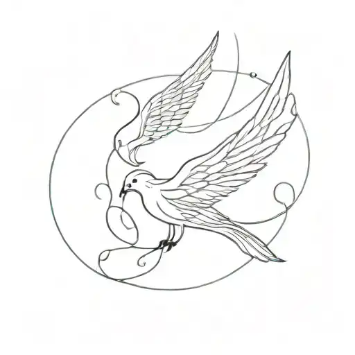 wisp and wings tattoo design idea