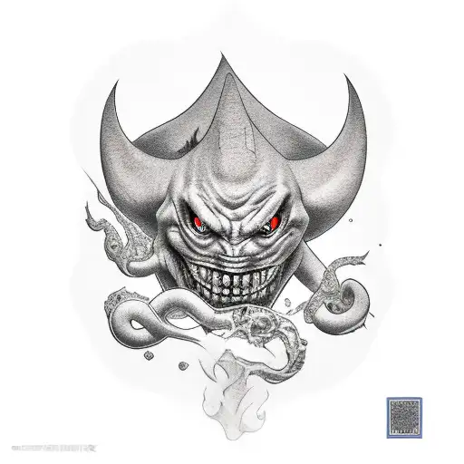 gengar sleeve tattoo design idea