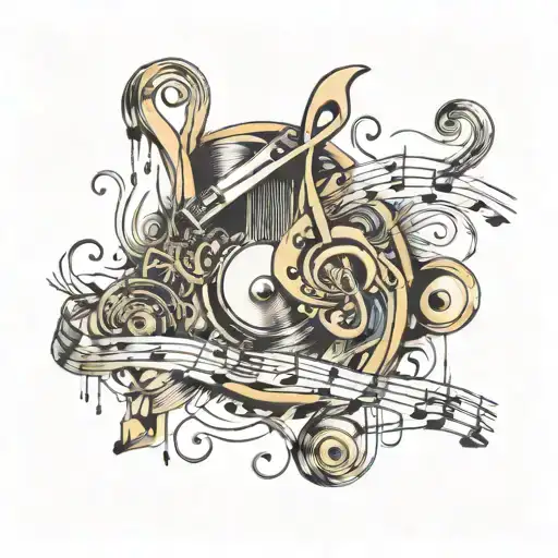 i want to do a tattoo which represents my love for music and the need for the best sound quality (as an audiophile), i w tattoo design idea