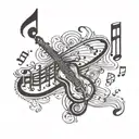 i want to do a tattoo which represents my love for music and the need for the best sound quality (as an audiophile), i w tattoo design idea