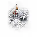  tattoo design is a 3D representation of a breathtaking scene in Pulga, Himachal Pradesh. It features a gorgeous mountai tattoo design idea