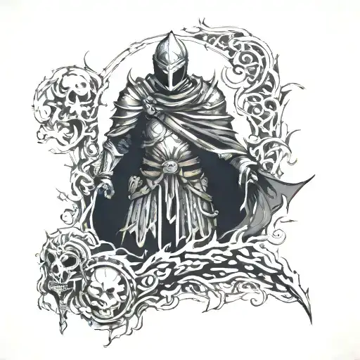 Fire Keeper Dark Souls tattoo design idea