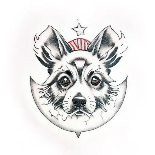 underworld dog with ades tattoo design idea