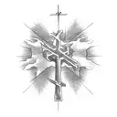 3 christianity crosses with tree tattoo design idea