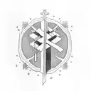 3 christianity crosses with tree tattoo design idea