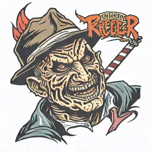 horror, freddy krueger, ghostface tattoo design idea