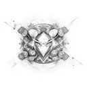 gemini and YSL tattoo design idea